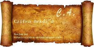 Czifra Arkád névjegykártya
